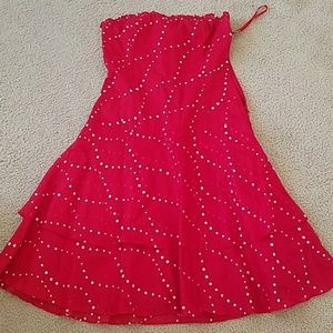 Polka dot red anthropologie dress
